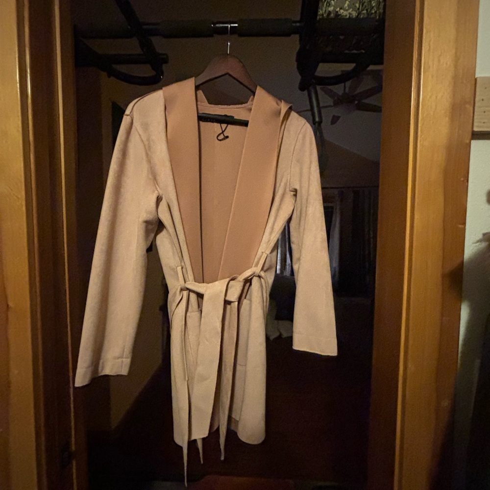 Stylish Tan Belted Coat
